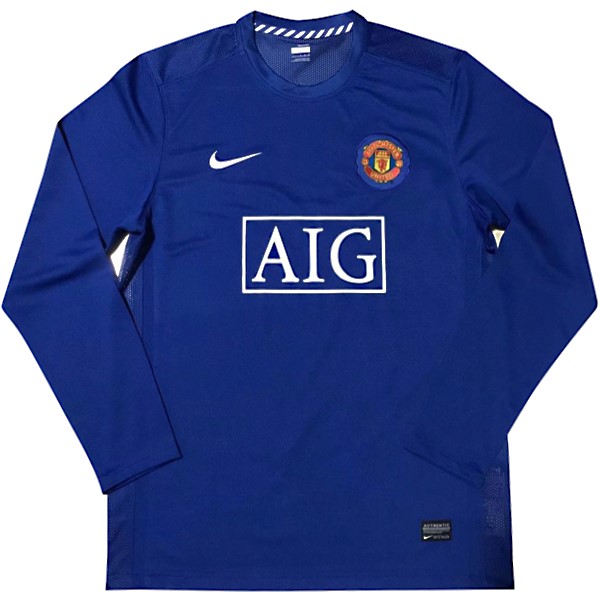 Camiseta Manchester United Segunda equipo ML Retro 2007 08 Azul